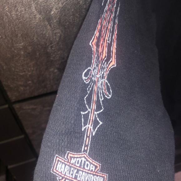 Blue/green Harley hoodie - Picture 3 of 4